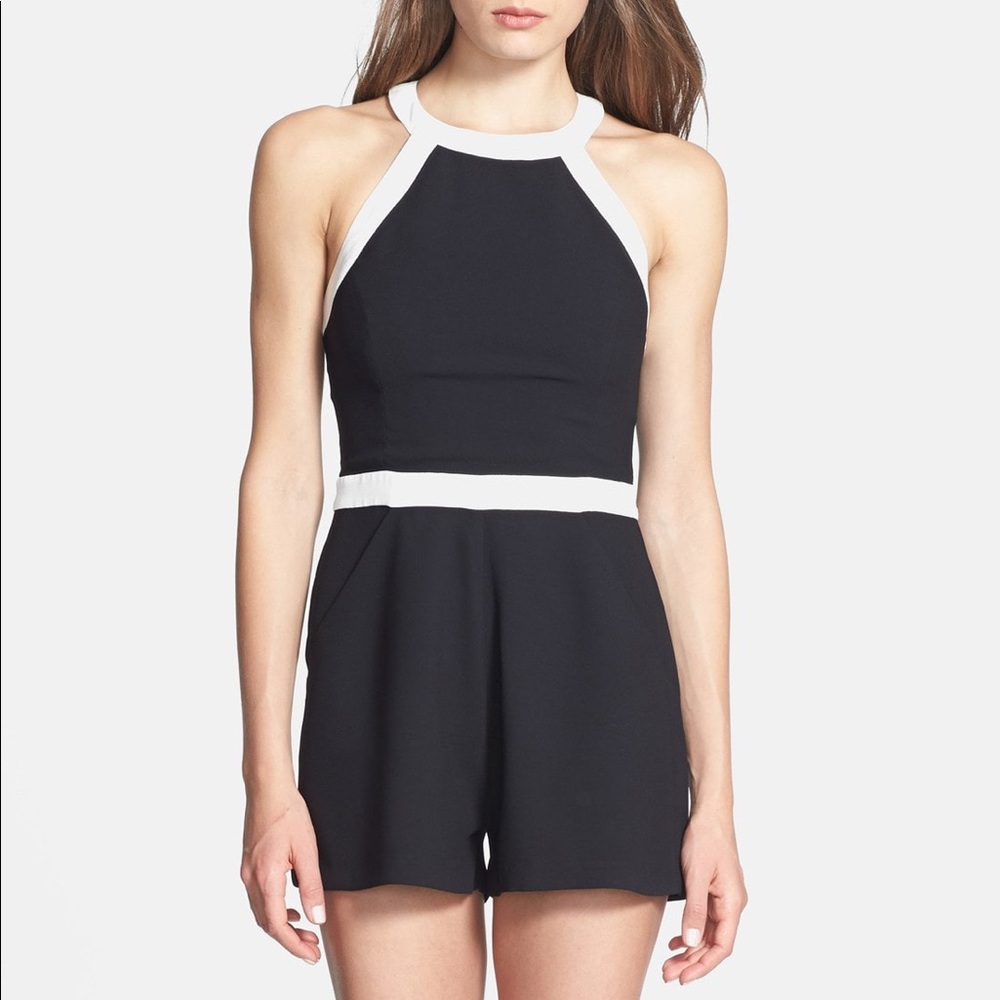 Parker Black & White Racerback Romper